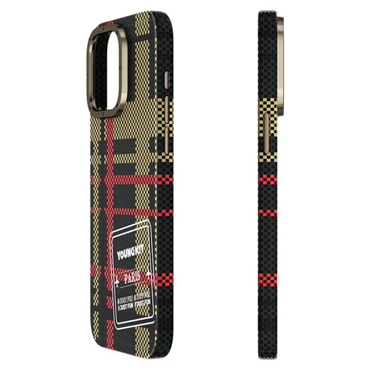 YOUNGKIT For iPhone 15 Pro Max Case Compatible with MagSafe 600D Aramid Fiber Phone Case
