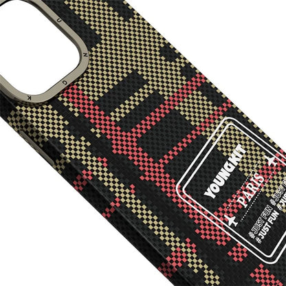YOUNGKIT For iPhone 15 Pro Max Case Compatible with MagSafe 600D Aramid Fiber Phone Case