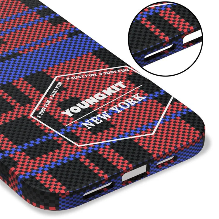 YOUNGKIT For iPhone 15 Pro Max Case Compatible with MagSafe 600D Aramid Fiber Phone Case
