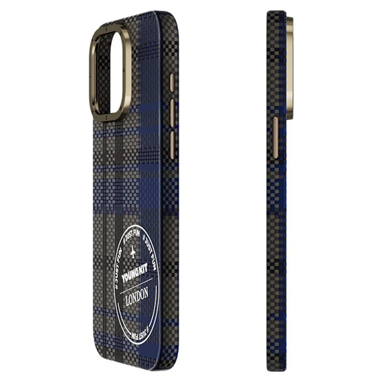 YOUNGKIT For iPhone 15 Pro Max Case Compatible with MagSafe 600D Aramid Fiber Phone Case