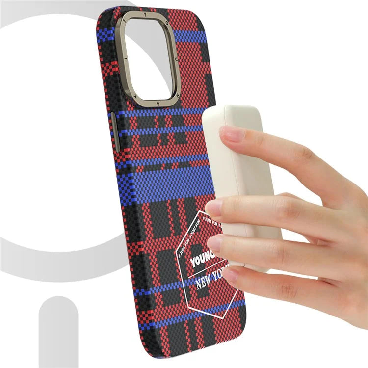 YOUNGKIT For iPhone 15 Pro Max Case Compatible with MagSafe 600D Aramid Fiber Phone Case