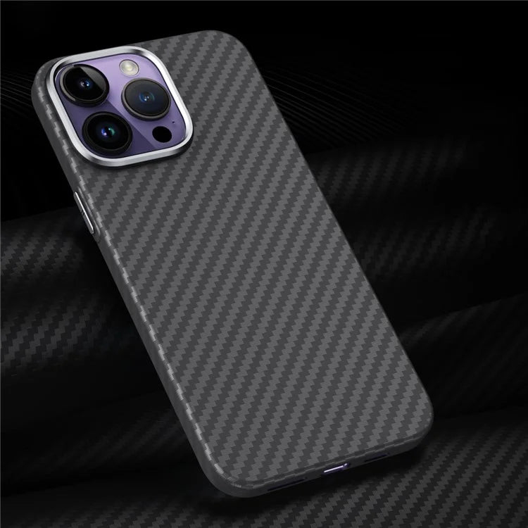 GKK For iPhone 14 Pro Max Case Carbon Fiber Texture PC Phone Cover