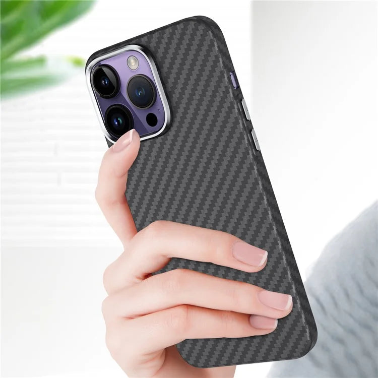 GKK For iPhone 14 Pro Max Case Carbon Fiber Texture PC Phone Cover