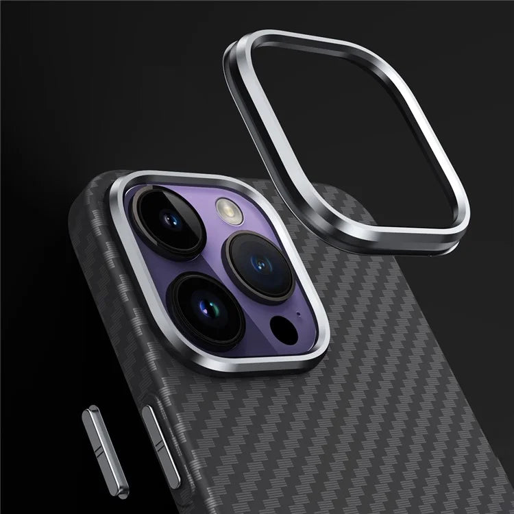 GKK For iPhone 14 Pro Max Case Carbon Fiber Texture PC Phone Cover