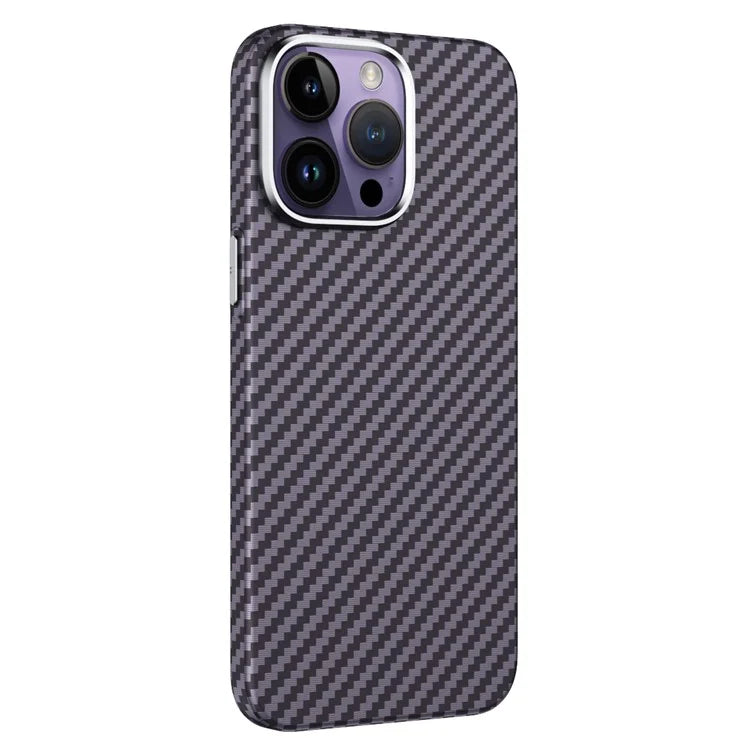 GKK For iPhone 14 Pro Max Case Carbon Fiber Texture PC Phone Cover