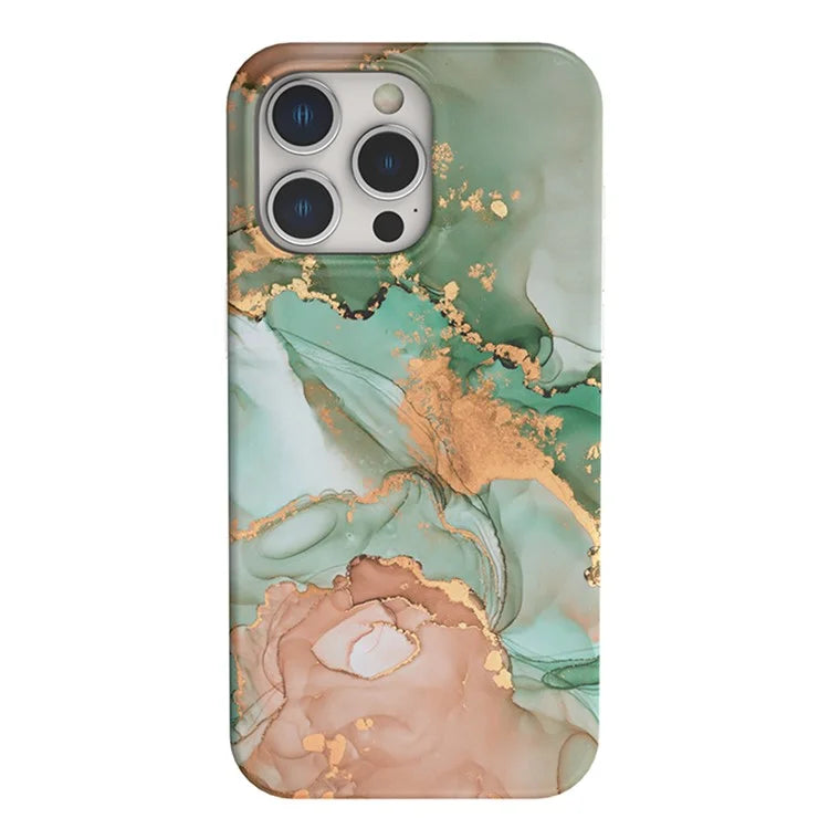 For iPhone 15 Pro Case GW18 IMD Marble Pattern PC+TPU Phone Cover