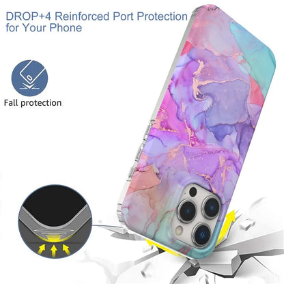For iPhone 15 Pro Case GW18 IMD Marble Pattern PC+TPU Phone Cover