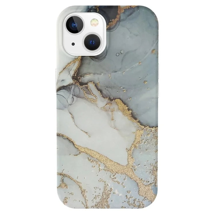 For iPhone 15 Case GW18 PC+TPU IMD Back Shell Marble Pattern Phone Cover