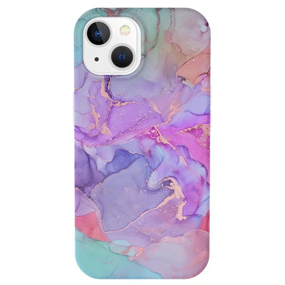 For iPhone 15 Case GW18 PC+TPU IMD Back Shell Marble Pattern Phone Cover