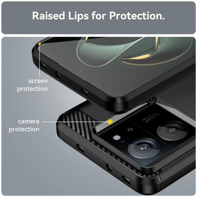 TPU Shell for Xiaomi 13T / 13T Pro Case Carbon Fiber Texture Phone Cover