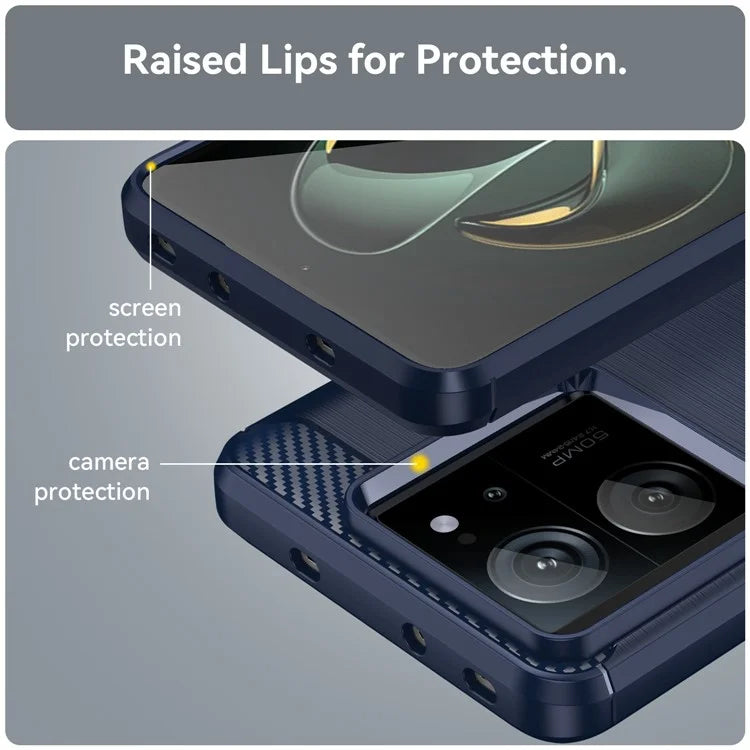 TPU Shell for Xiaomi 13T / 13T Pro Case Carbon Fiber Texture Phone Cover
