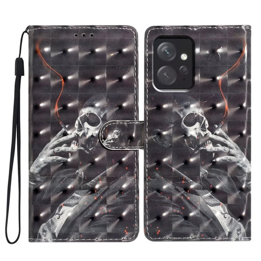 For Xiaomi Redmi Note 12 4G Case Wallet PU Leather 3D Pattern Printed Phone Cover