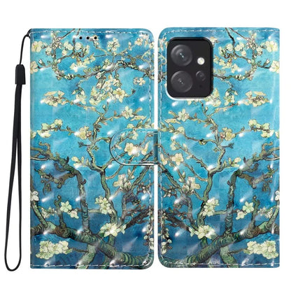 For Xiaomi Redmi Note 12 4G Case Wallet PU Leather 3D Pattern Printed Phone Cover