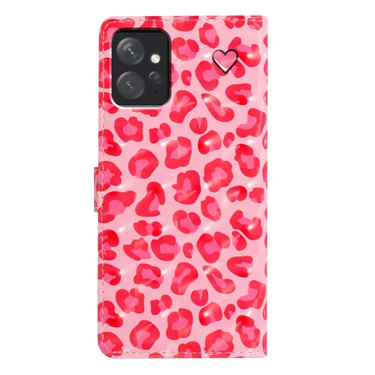 For Xiaomi Redmi Note 12 4G Case Wallet PU Leather 3D Pattern Printed Phone Cover