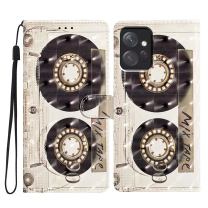 For Xiaomi Redmi Note 12 4G Case Wallet PU Leather 3D Pattern Printed Phone Cover