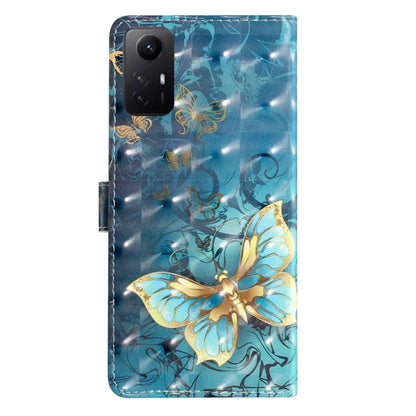 For Xiaomi Redmi Note 12S 4G Case 3D Pattern Print Flip Stand PU Leather Phone Cover