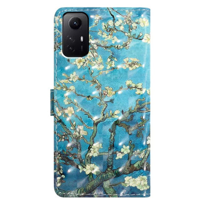 For Xiaomi Redmi Note 12S 4G Case 3D Pattern Print Flip Stand PU Leather Phone Cover