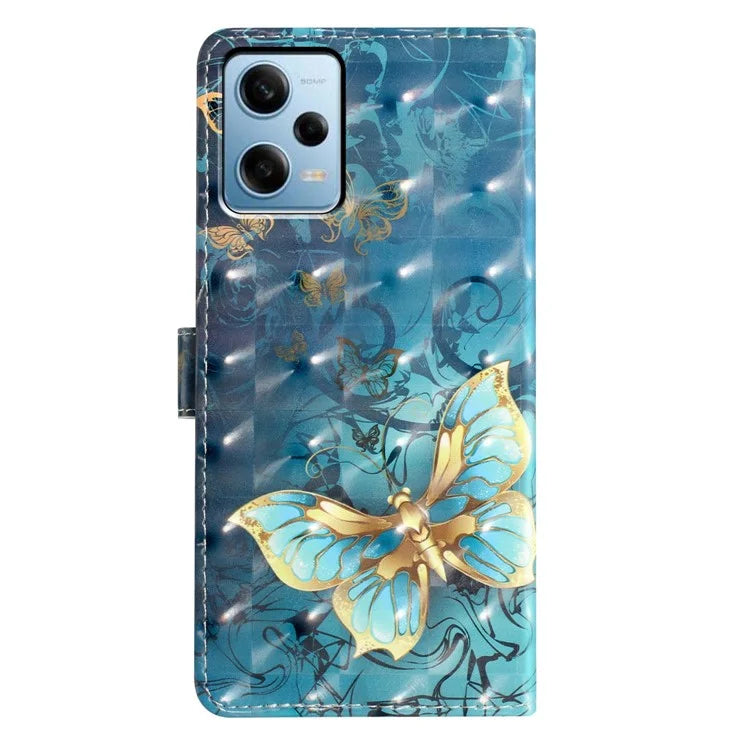 For Xiaomi Poco X5 5G / Xiaomi Redmi Note 12 5G (China) / (Global) / (India) Case PU Leather Pattern Print Phone Cover