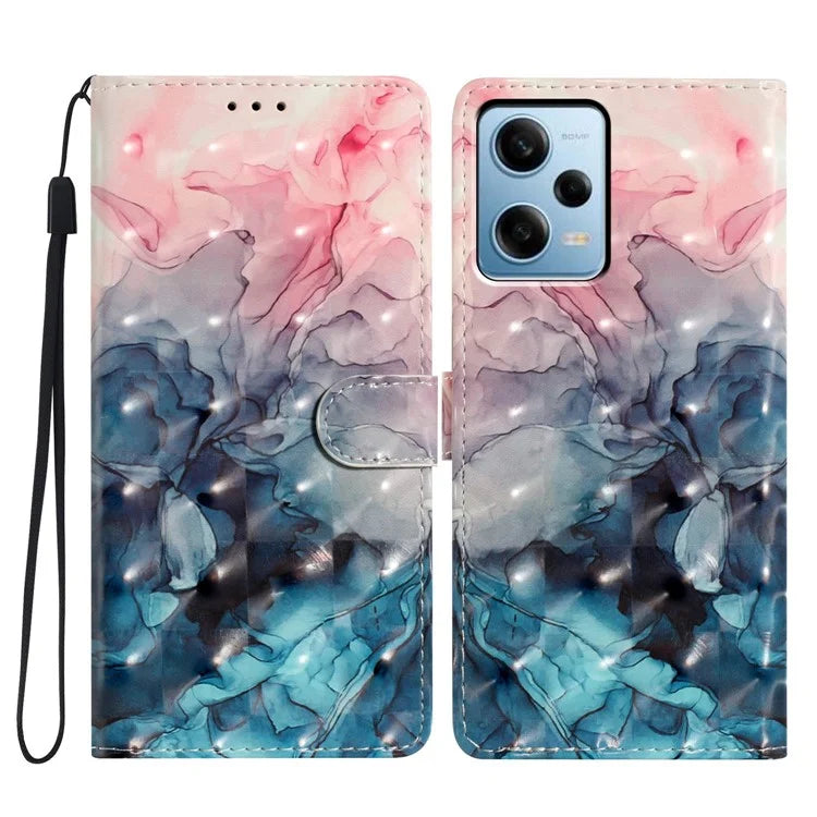 For Xiaomi Poco X5 5G / Xiaomi Redmi Note 12 5G (China) / (Global) / (India) Case PU Leather Pattern Print Phone Cover