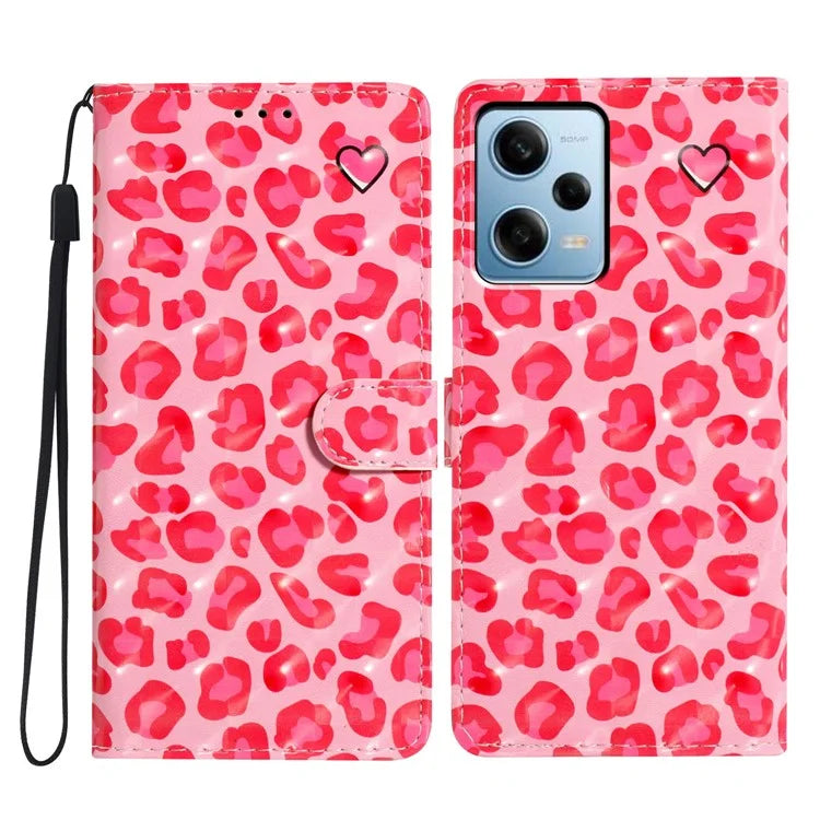 For Xiaomi Poco X5 5G / Xiaomi Redmi Note 12 5G (China) / (Global) / (India) Case PU Leather Pattern Print Phone Cover