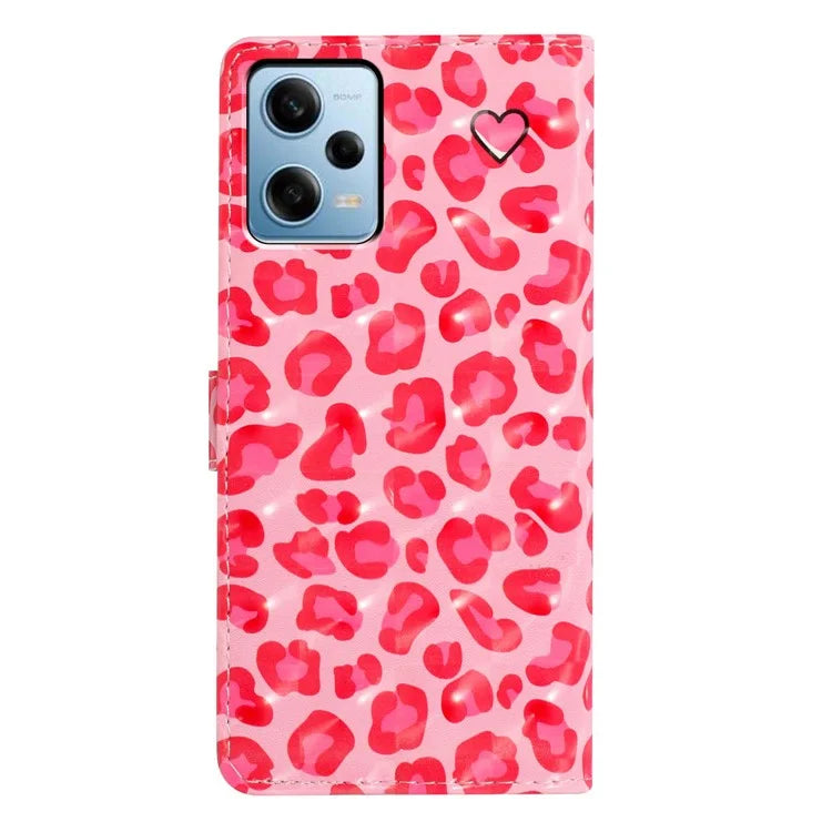 For Xiaomi Poco X5 5G / Xiaomi Redmi Note 12 5G (China) / (Global) / (India) Case PU Leather Pattern Print Phone Cover