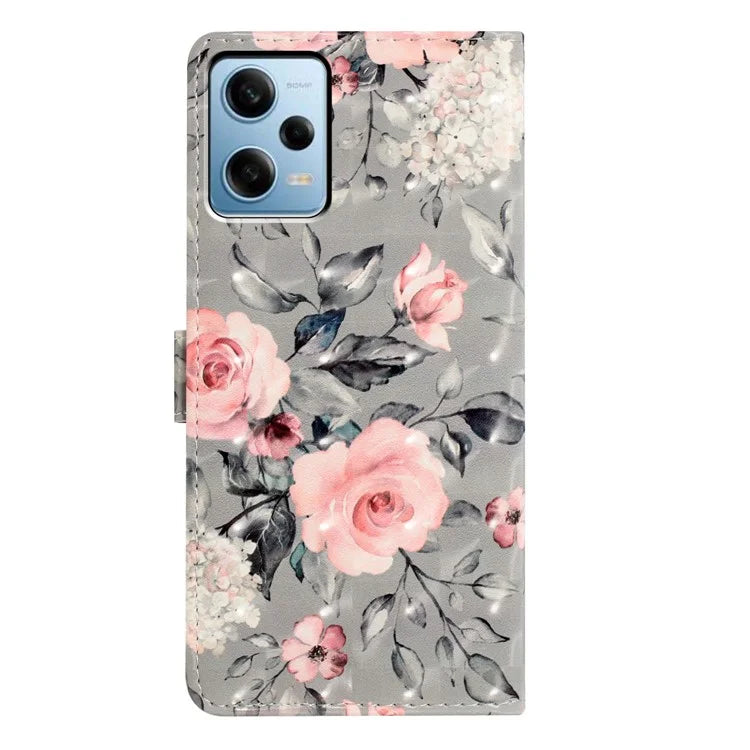 For Xiaomi Poco X5 5G / Xiaomi Redmi Note 12 5G (China) / (Global) / (India) Case PU Leather Pattern Print Phone Cover