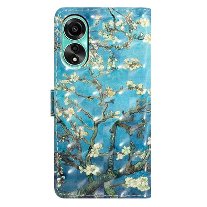 For Oppo A38 4G Case 3D Pattern Print PU Leather Magnetic Clasp Phone Wallet Cover