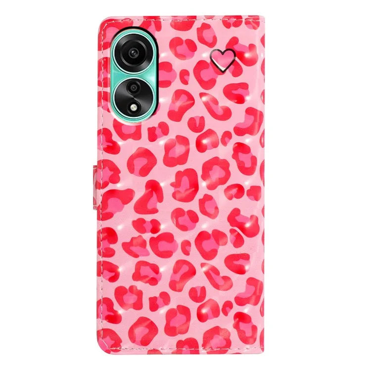 For Oppo A38 4G Case 3D Pattern Print PU Leather Magnetic Clasp Phone Wallet Cover