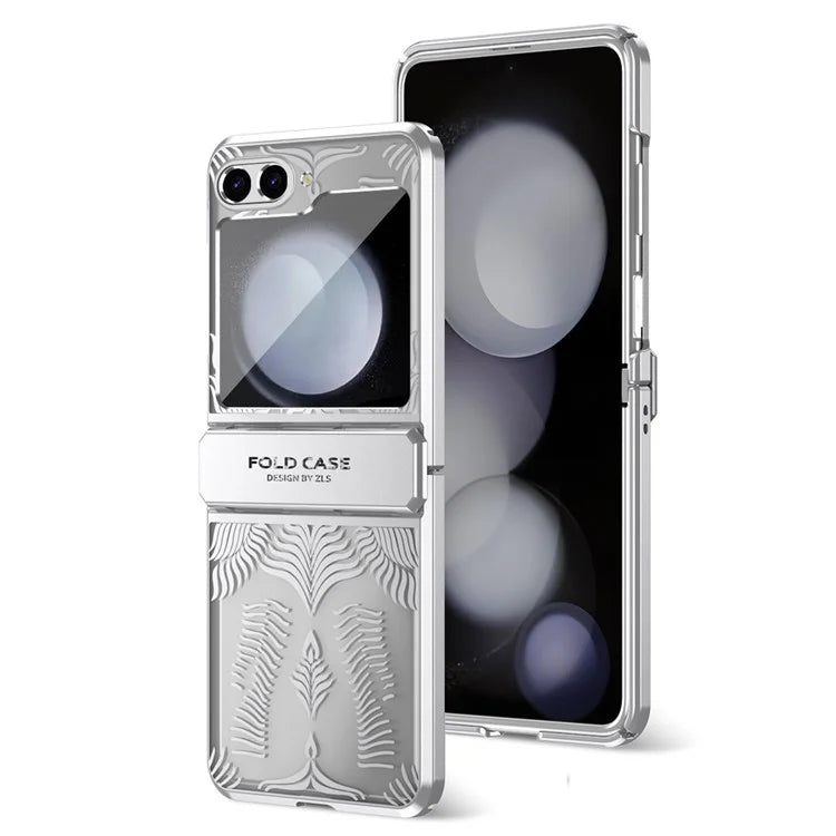 For Samsung Galaxy Z Flip5 5G Case  Wing Frame Design Electroplating PC Phone Cover