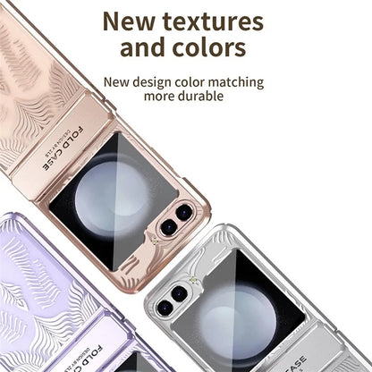For Samsung Galaxy Z Flip5 5G Case  Wing Frame Design Electroplating PC Phone Cover