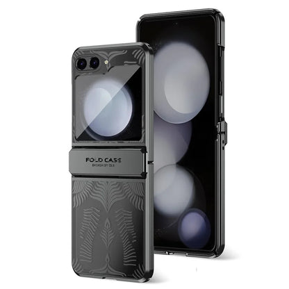 For Samsung Galaxy Z Flip5 5G Case  Wing Frame Design Electroplating PC Phone Cover