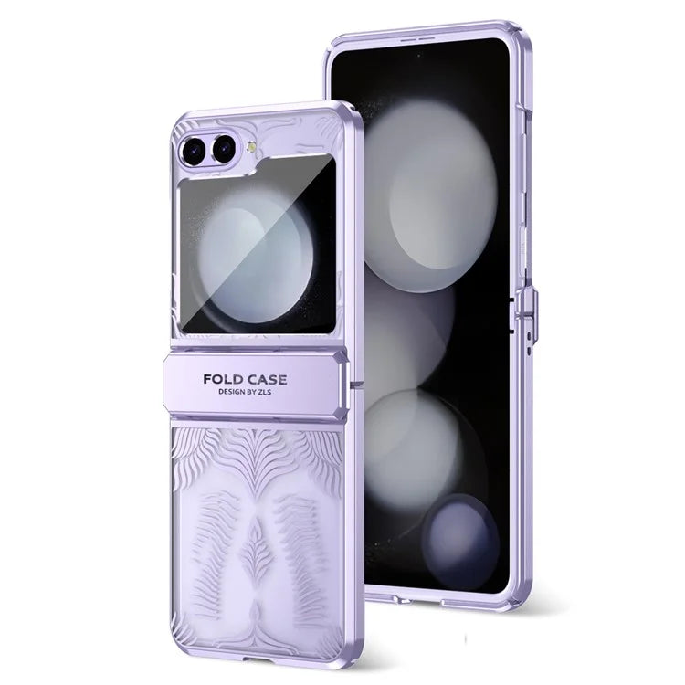 For Samsung Galaxy Z Flip5 5G Case  Wing Frame Design Electroplating PC Phone Cover
