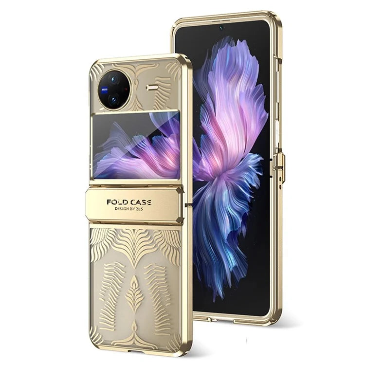 For vivo X Flip Case Slim Fit Hard PC Wing Frame Design Back Phone Cover