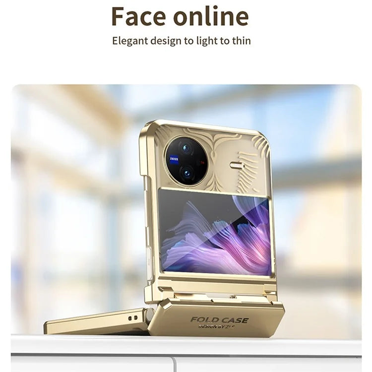 For vivo X Flip Case Slim Fit Hard PC Wing Frame Design Back Phone Cover
