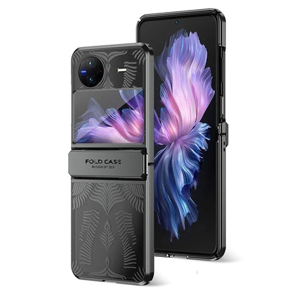 For vivo X Flip Case Slim Fit Hard PC Wing Frame Design Back Phone Cover