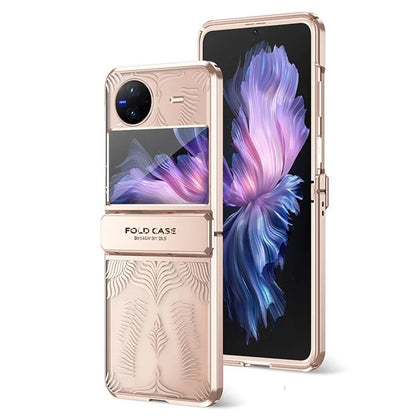 For vivo X Flip Case Slim Fit Hard PC Wing Frame Design Back Phone Cover