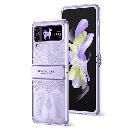 For Samsung Galaxy Z Flip4 5G Case Hard PC Wing Frame Design Protective Phone Cover