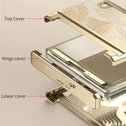 For Samsung Galaxy Z Flip4 5G Case Hard PC Wing Frame Design Protective Phone Cover