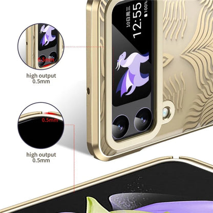 For Samsung Galaxy Z Flip4 5G Case Hard PC Wing Frame Design Protective Phone Cover
