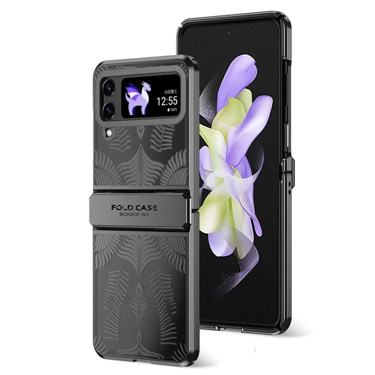 For Samsung Galaxy Z Flip4 5G Case Hard PC Wing Frame Design Protective Phone Cover