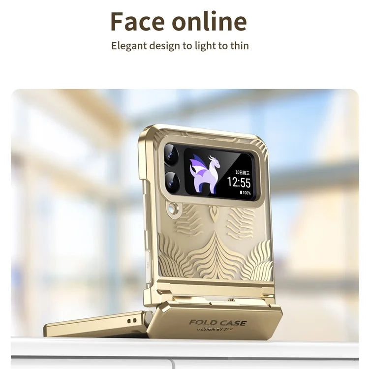 For Samsung Galaxy Z Flip3 5G Case Wing Frame Design Anti-Drop PC Phone Cover