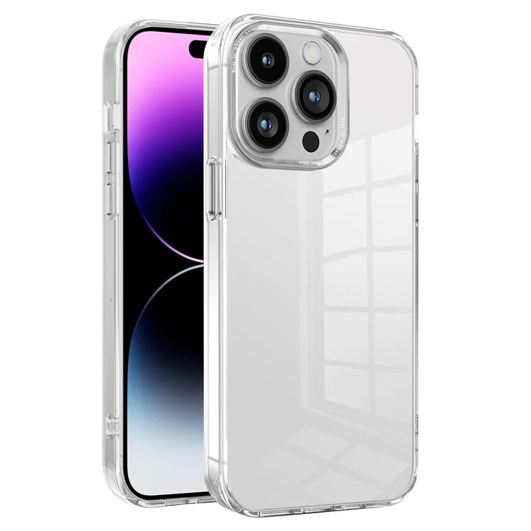 For iPhone 14 Pro Case Scratch Resistant Transparent PC+TPU Phone Cover