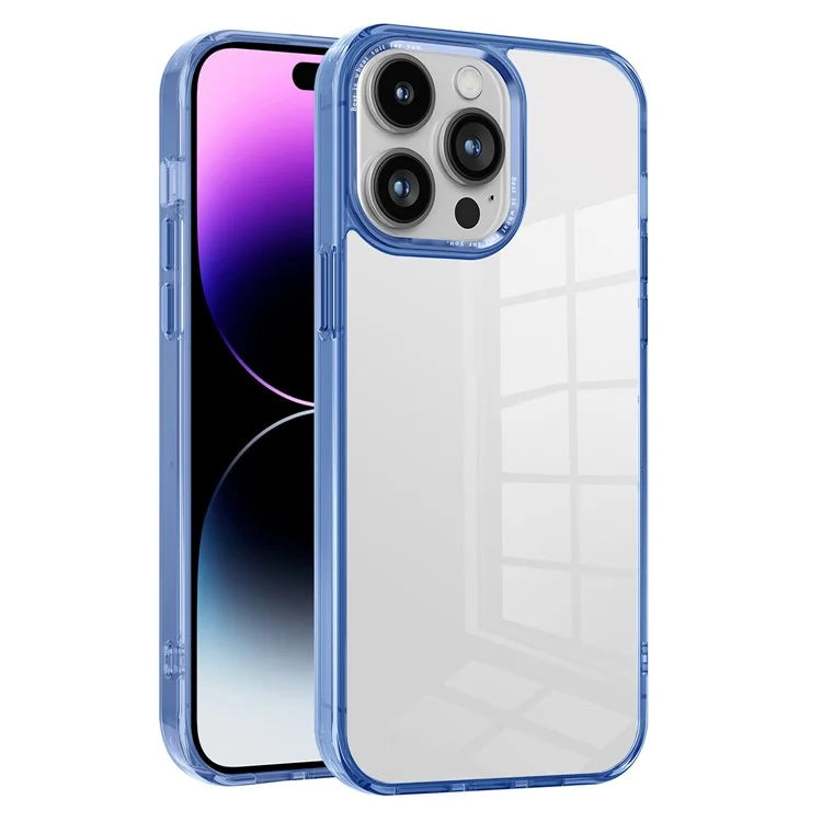 For iPhone 14 Pro Case Scratch Resistant Transparent PC+TPU Phone Cover