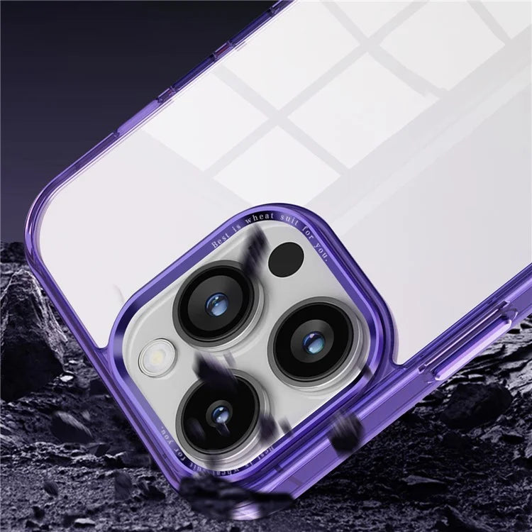 For iPhone 14 Pro Case Scratch Resistant Transparent PC+TPU Phone Cover
