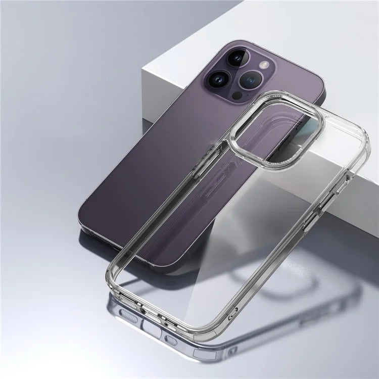 For iPhone 14 Pro Case Scratch Resistant Transparent PC+TPU Phone Cover