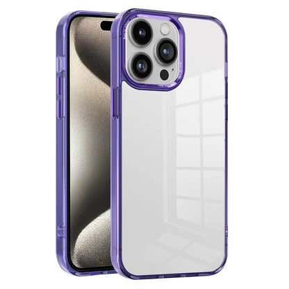 For iPhone 15 Pro Case Back Shell Transparent PC+TPU Phone Cover