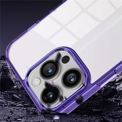 For iPhone 15 Pro Case Back Shell Transparent PC+TPU Phone Cover