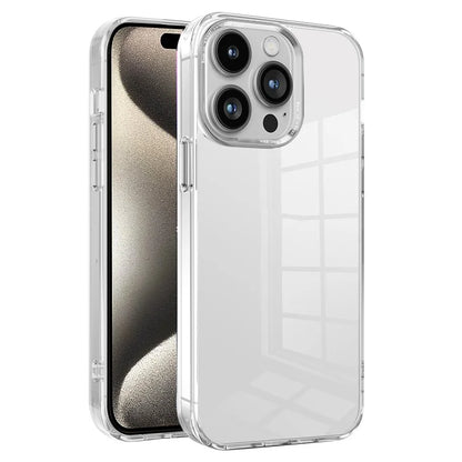 For iPhone 15 Pro Case Back Shell Transparent PC+TPU Phone Cover