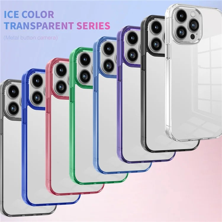 For iPhone 15 Pro Case Back Shell Transparent PC+TPU Phone Cover