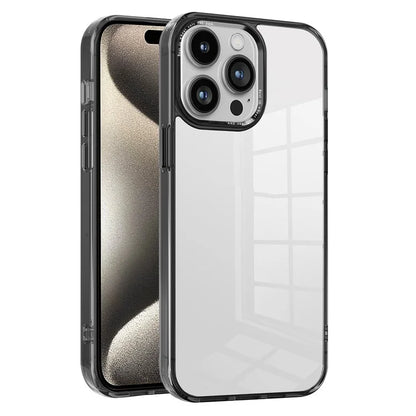 For iPhone 15 Pro Case Back Shell Transparent PC+TPU Phone Cover